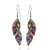 Fall colors background leave design earrings