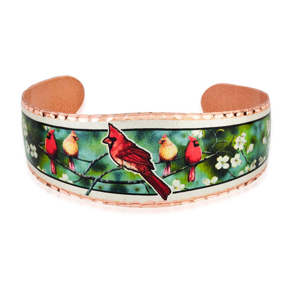 Cardinal bird design bracelet
