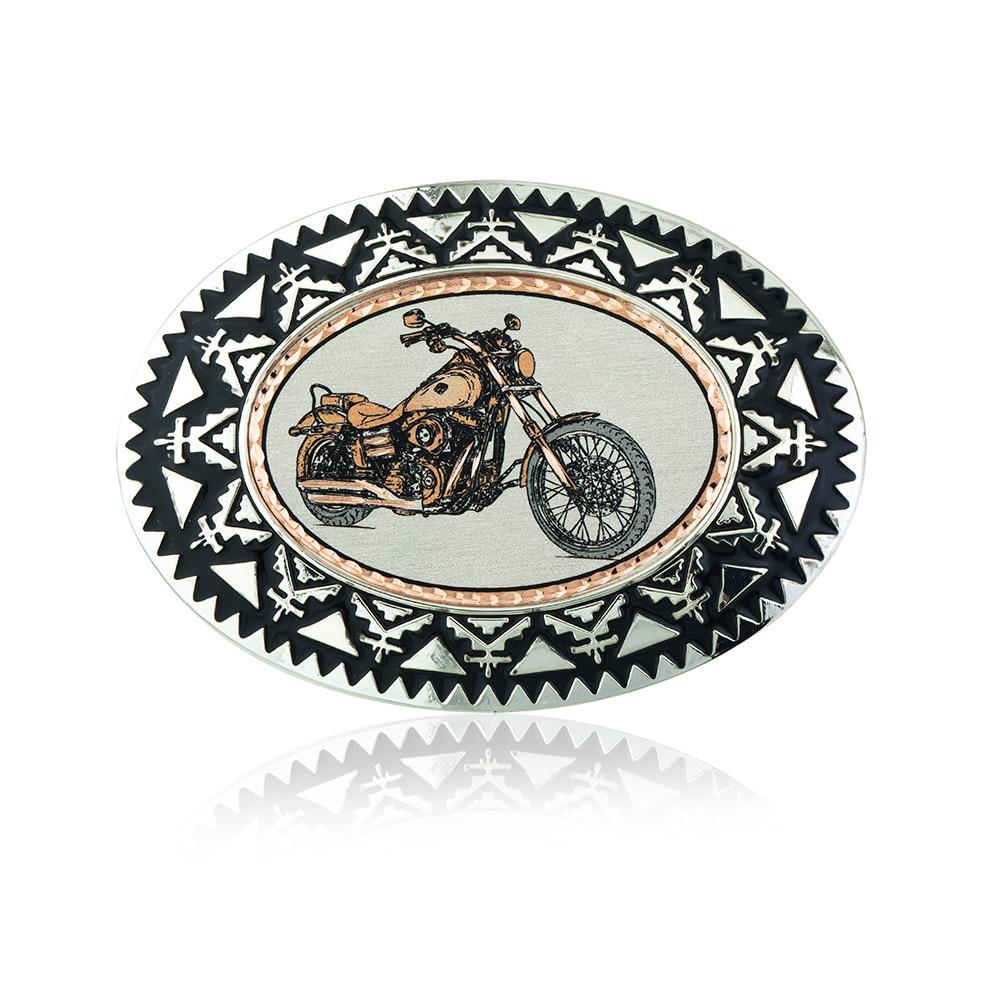 Harley design belt buckle