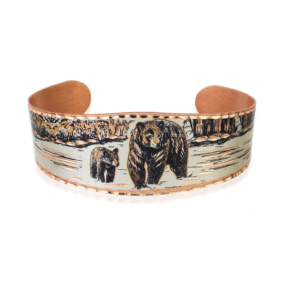 Bear design handmade adjustable copper bracelet