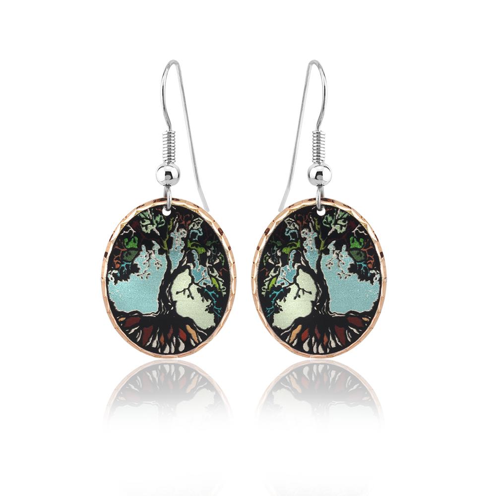 Tree of life design earrings