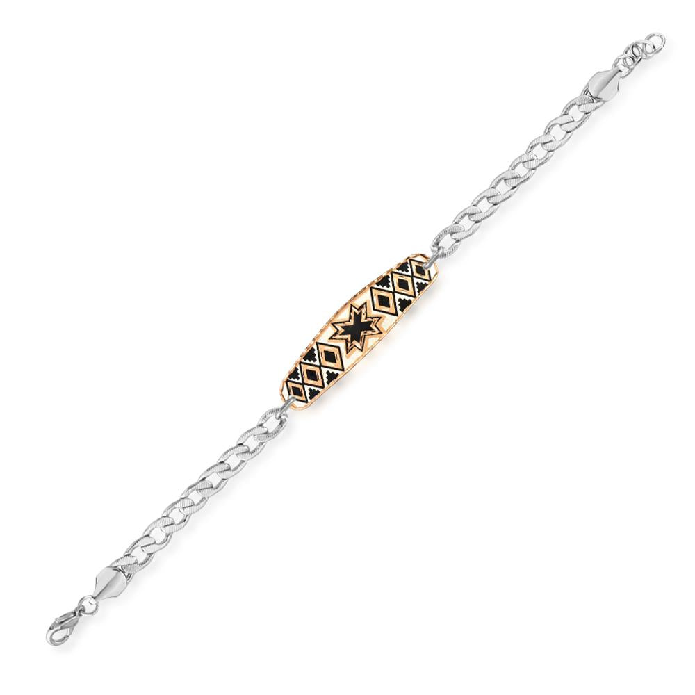 Southwestern star design handmade copper adjustable chain bracelet