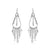 Silver color nail design earrings
