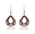 Purple color tear drop earrings