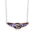 Purple floral design necklace