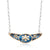 Blue floral design necklace