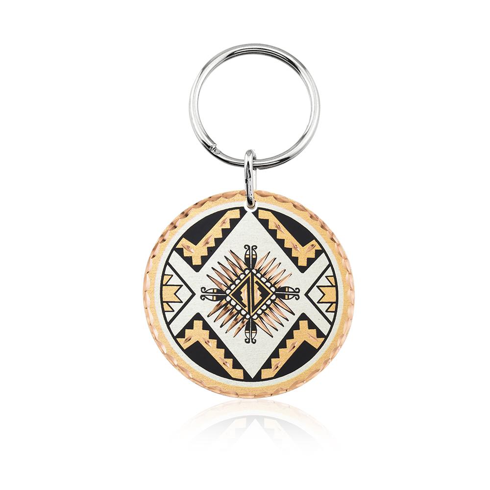 Southwestern star design handmade copper key chain