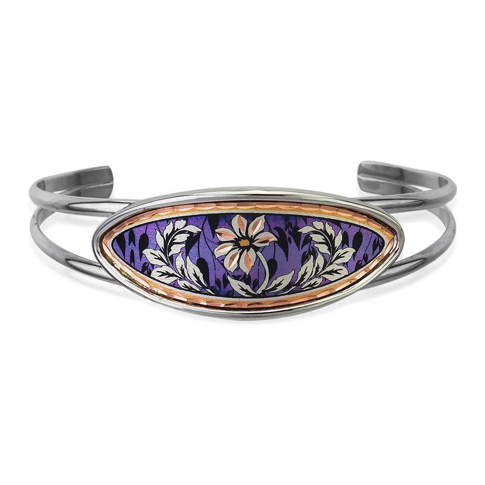 Purple floral design bracelet
