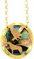 Eagle and wolf design handmade copper 3d design necklace