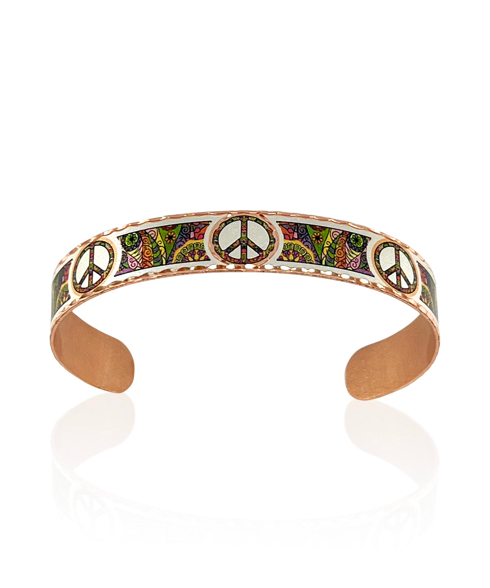 Peace design narrow bracelet