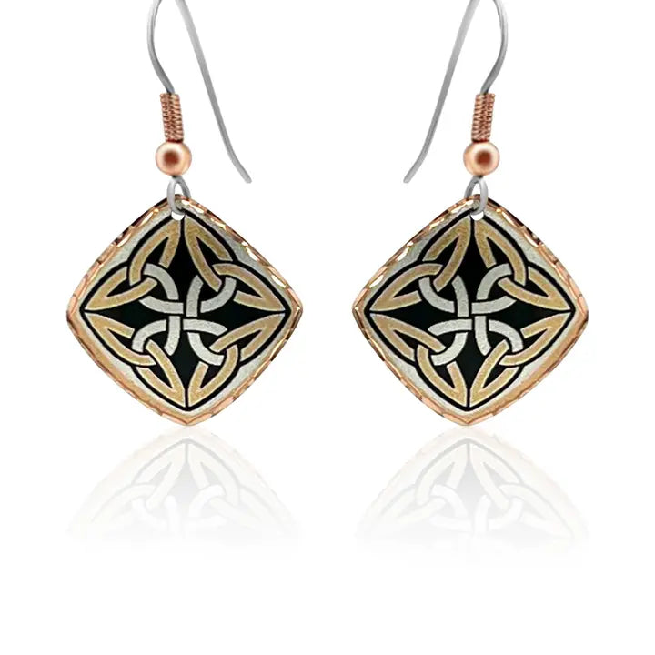 Copper Celtic style  Irish earrings