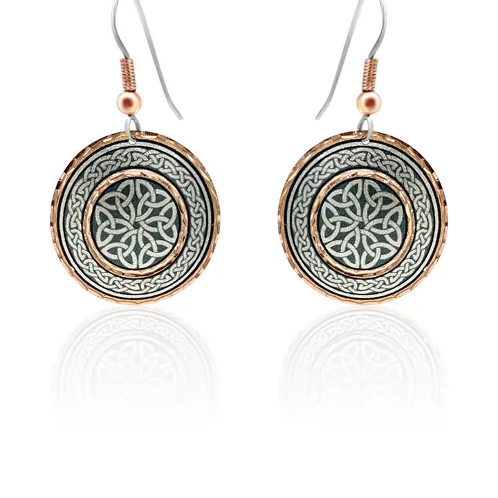 Copper Celtic style  Irish earrings