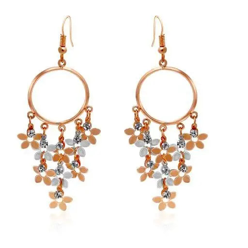 rose gold   daisy flowers Earrings