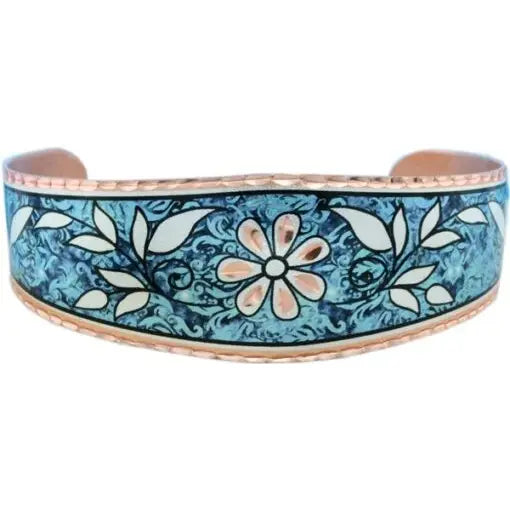 Turquoise  Floral Design Bracelet