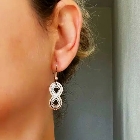 Infinity symbol   Copper Earrings