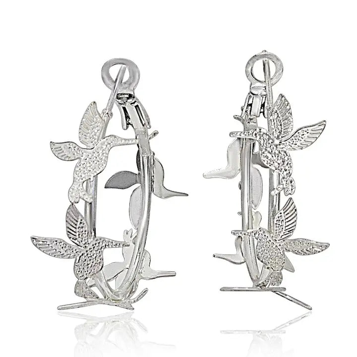 Silver Loop  Hummingbird  Earrings best seller