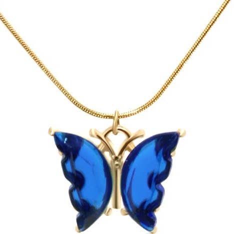 Dark blue  color  Butterfly Necklaces