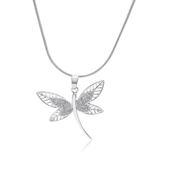 Silver  Dragonfly  Necklace