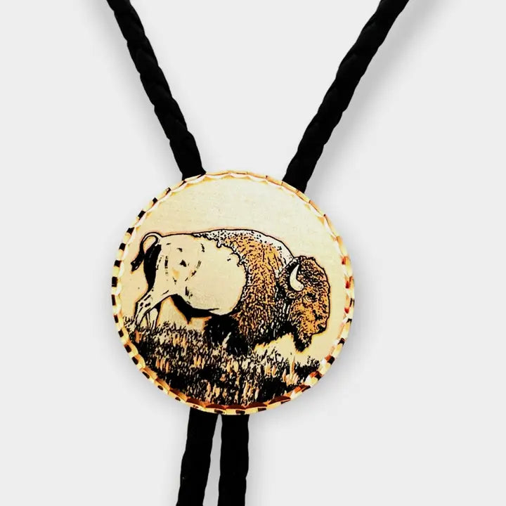 Buffalo Western bolo tie