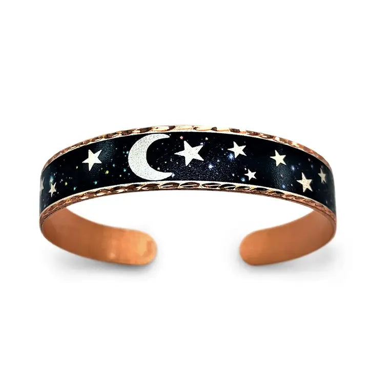 Moon and Star Narrow Bracelet