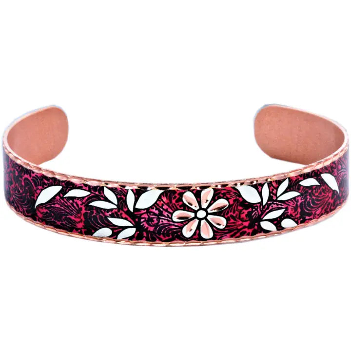 Red Background Flower Bracelets