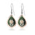 GREEN  Floral Design Earrings