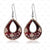 Red Daisy Earrings