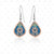 LIGHT BLUE Floral Design Earrings