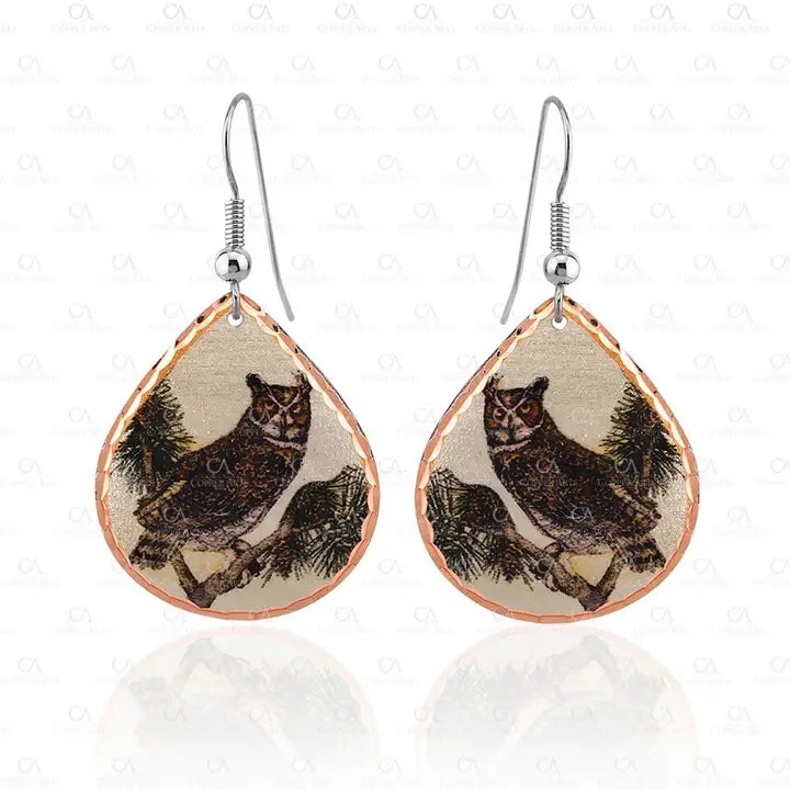 Great Horned Owl Earrings