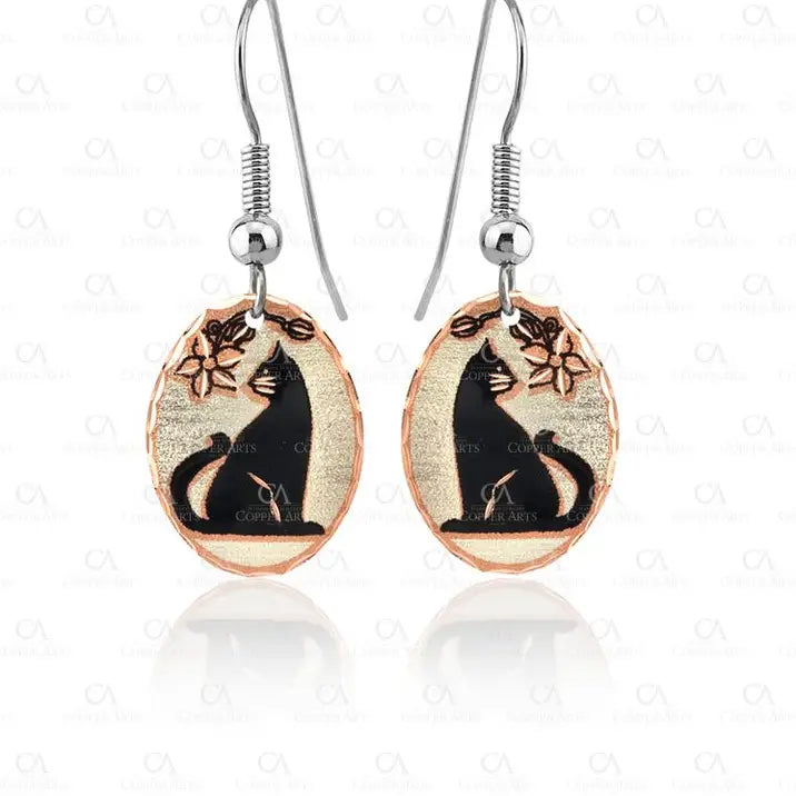 Cat Design Earrings