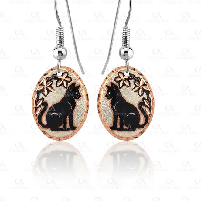 Cat Design Earrings