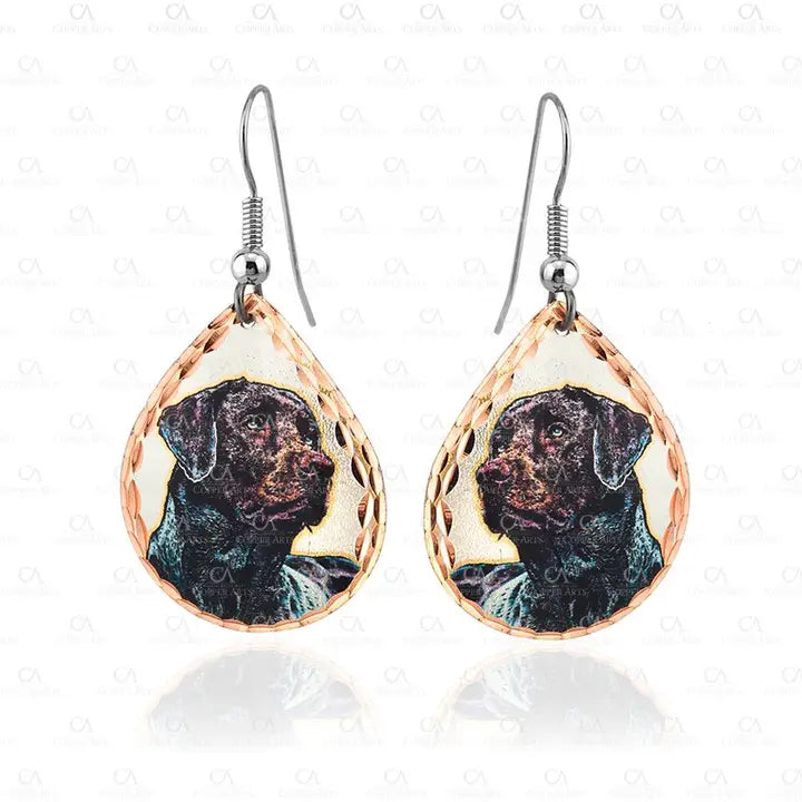 Black Labrador Retriever Earrings