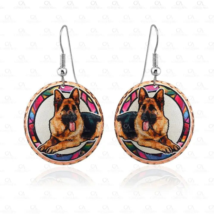 German Shepherd Earrings DC-12