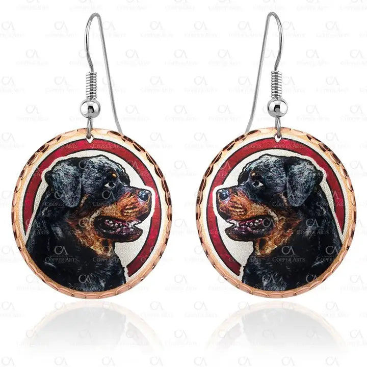 Rottweiler Dog Earrings