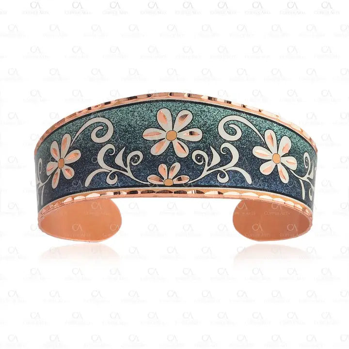 Green Floral Design Bracelet