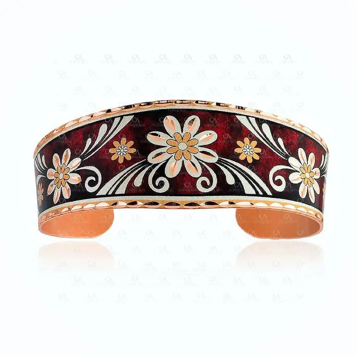Red  Floral Design Bracelet