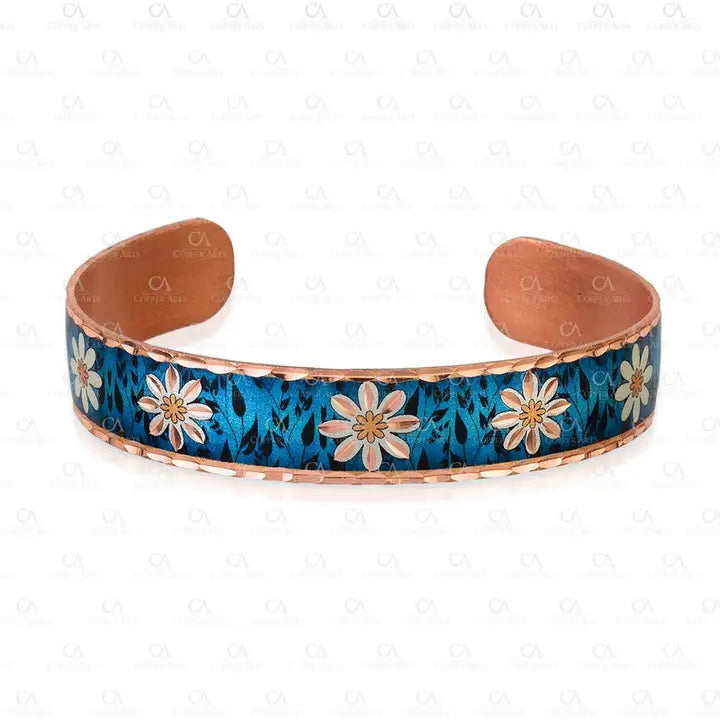 Dark Blue flower Narrow Design Bracelet