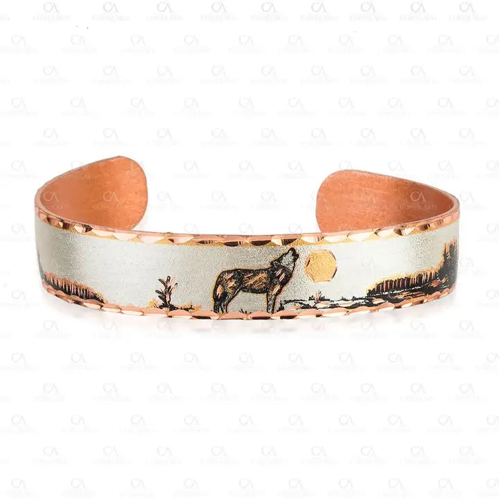 Howling Wolf Cuff Bracelets