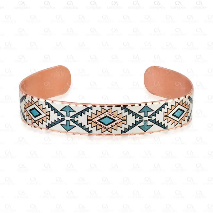 Teal Blue western Cuff Bracelets