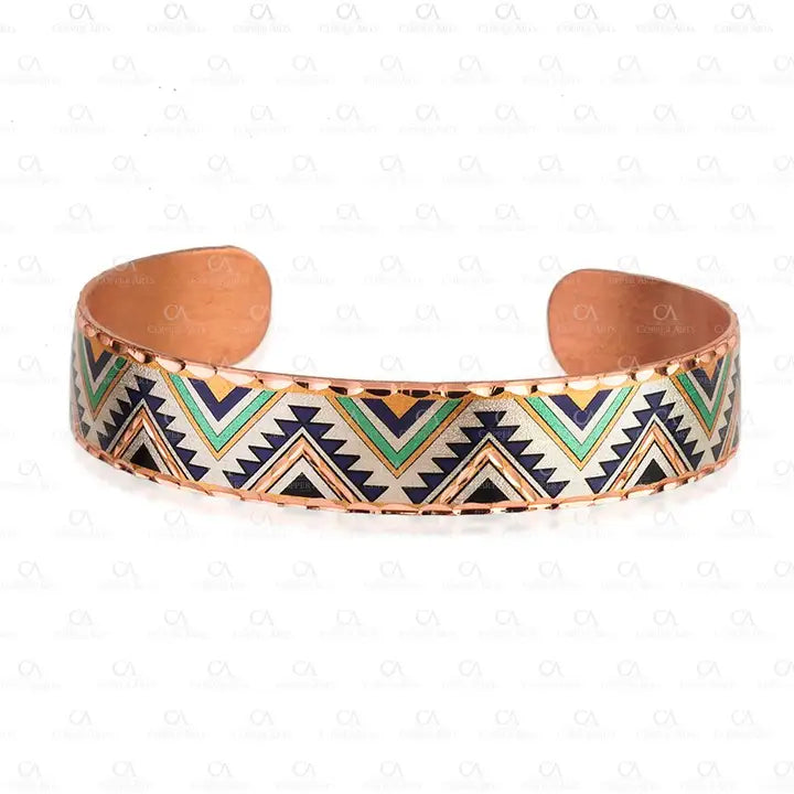 western cowgirl blue green adjustable handmade bracelet