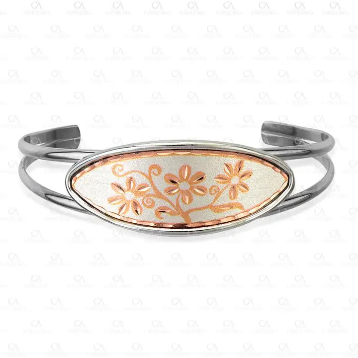 Silver Flower Dainty Wire Bracelet