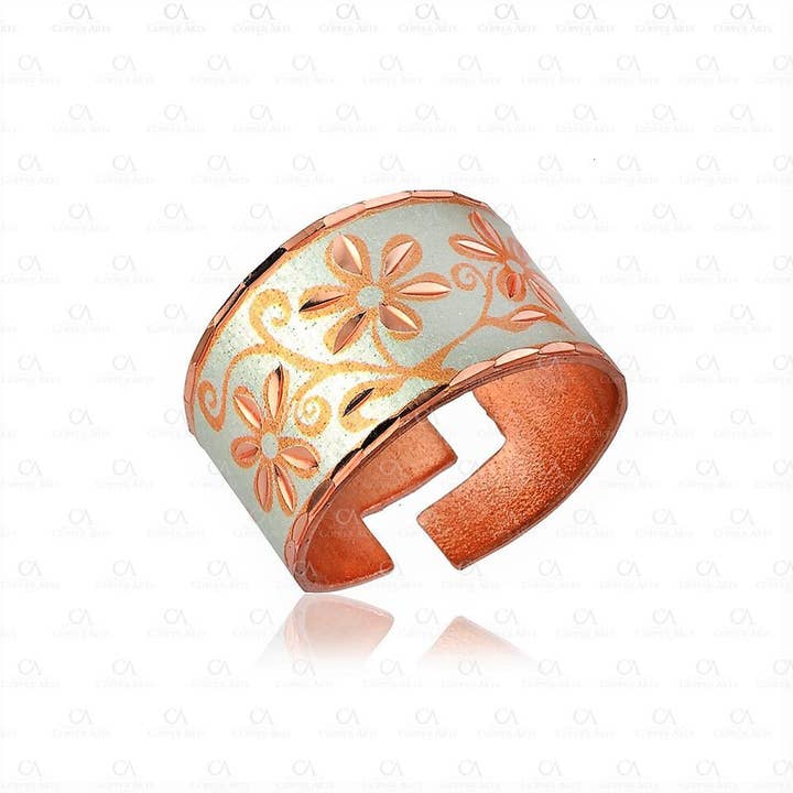 Handcrafted Silver Flower Rings