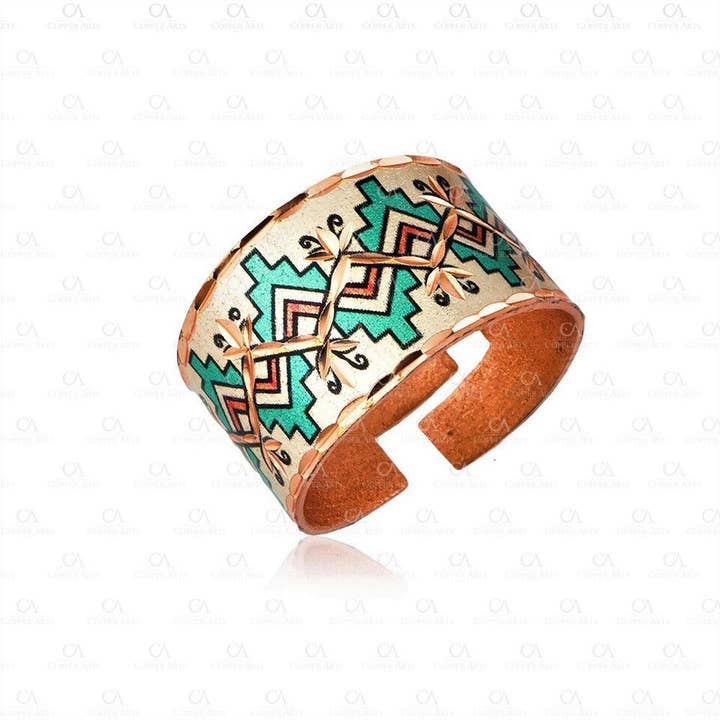 Hand Painted Jewelry SW western Rings