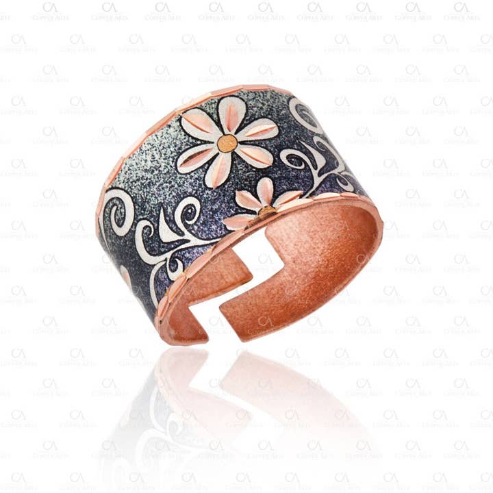 green floral Adjustable Ring