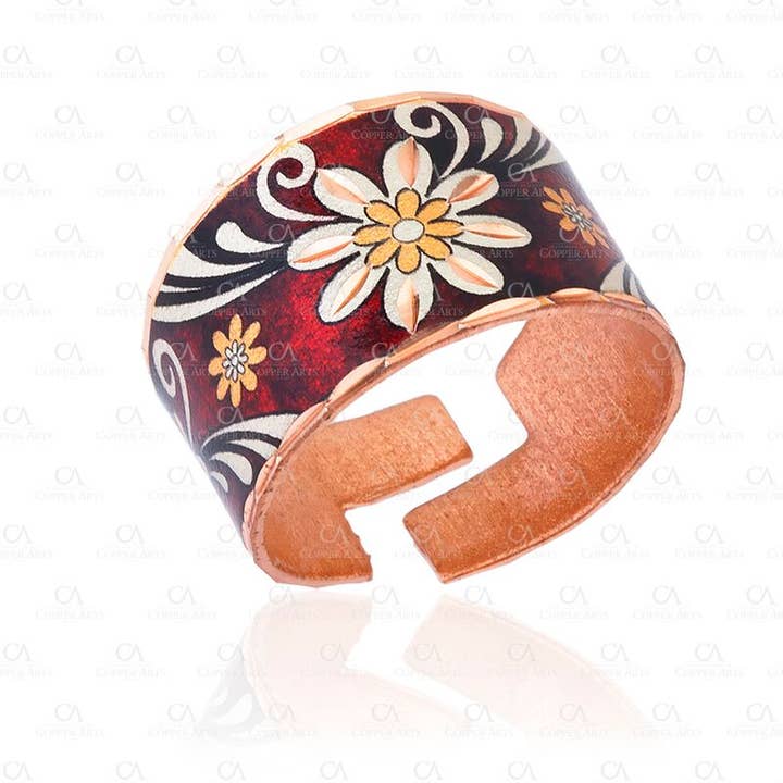 Burgundy Flower Ring RF-05