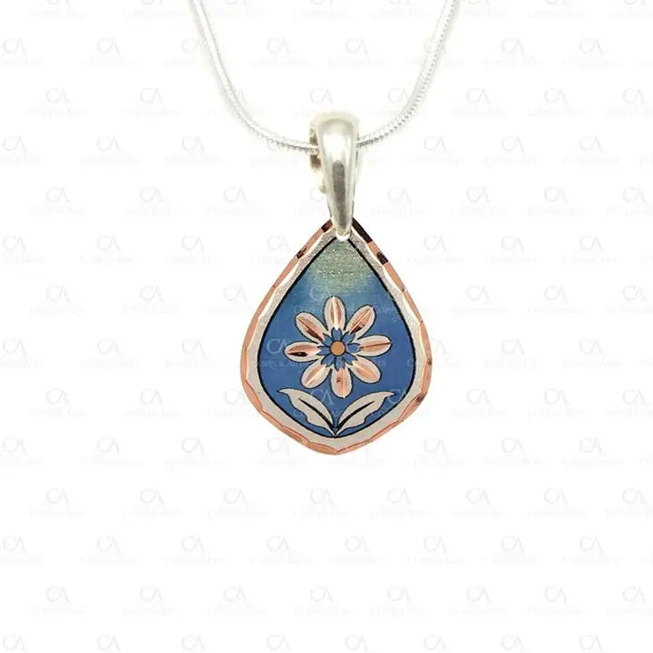 Blue Floral N 24 Classic Necklace