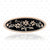 Black Oval Copper Flower Hair Clips