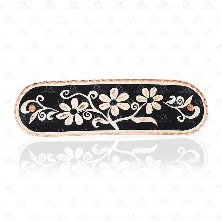 Black Background Copper Flower Hair Clip HR-11