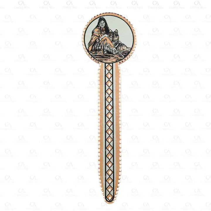 western Woman &amp; Wolf Bookmark