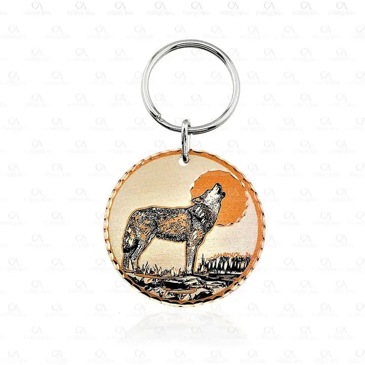 Howling Wolf Keychains